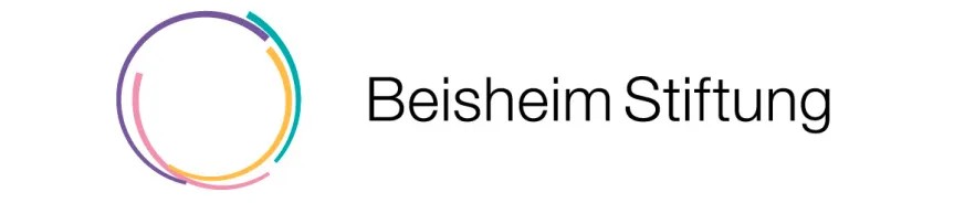 Logo der Beisheim Stiftung mit bunten, kreisförmigen Elementen und dem Schriftzug 'Beisheim Stiftung'.